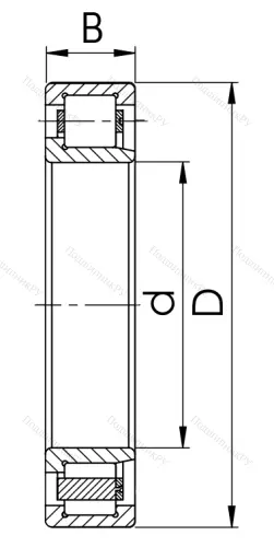 Цилиндрический роликовый подшипник 42203 КМ (NJ 203) в Барнауле