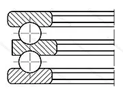 Подшипник  38213 (52213) размер 55x100x47