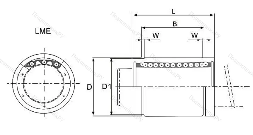 Подшипник LME 20 UU. KB 2045 UU (MTM) в Барнауле