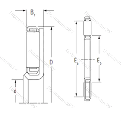 Подшипник игольчатый упорный FNTF-1026 от производителя  TIMKEN