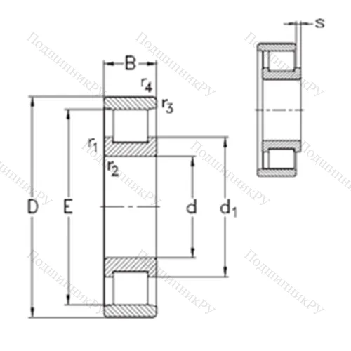 Подшипник роликовый радиальный N 230-E-M 6
