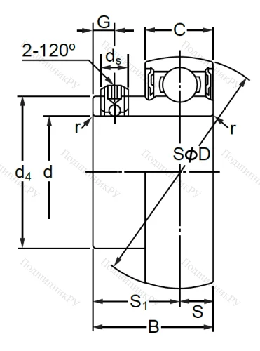 Корпусный подшипник SB 208 (AS 208 D1) MVSZ3IAKHB в Барнауле