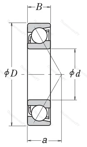 Однорядный шариковый подшипник 7207 BEAT 85 от производителя  NSK