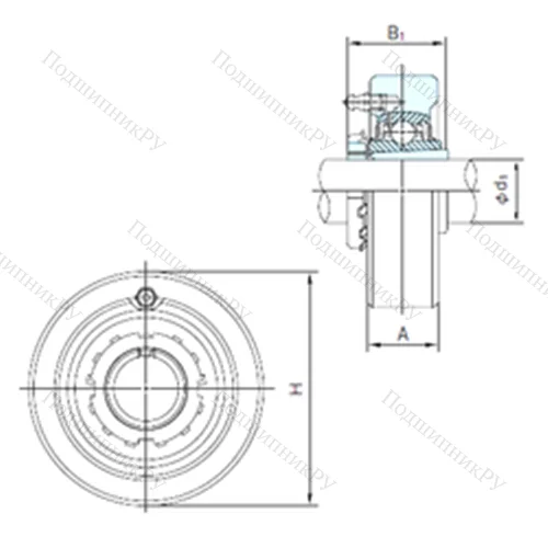 Подшипниковый узел шариковый радиальный UKC 213+H 2313
