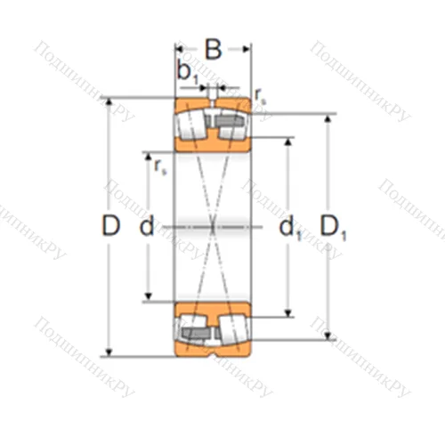 Подшипник роликовый радиальный самоцентрирующийся 23220 MBW 33