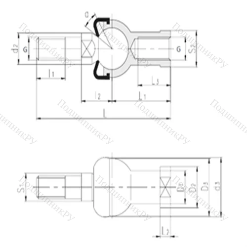 Подшипник скольжения сферический SQZ 16-RS