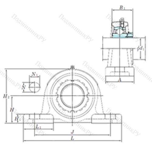Подшипниковый узел шариковый радиальный UKP 315