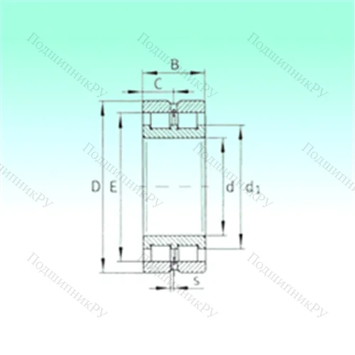Подшипник роликовый радиальный SL 024836 от производителя  NBS