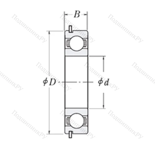 Подшипник шариковый радиальный LJ 1.7/8-NR