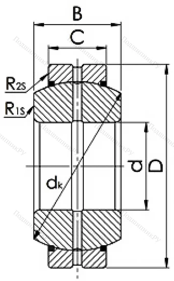 Шарнирный подшипник GEH 50 ES 2RS в Барнауле