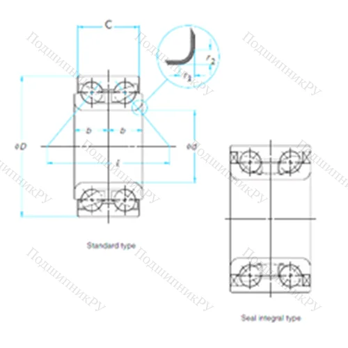 Подшипник роликовый радиально-упорный ZA-45BWD 12J 1CA 8-01 E от производителя  NSK Подшипник роликовый радиально-упорный ZA-45BWD 12J 1CA 8-01 E от производителя  NSK