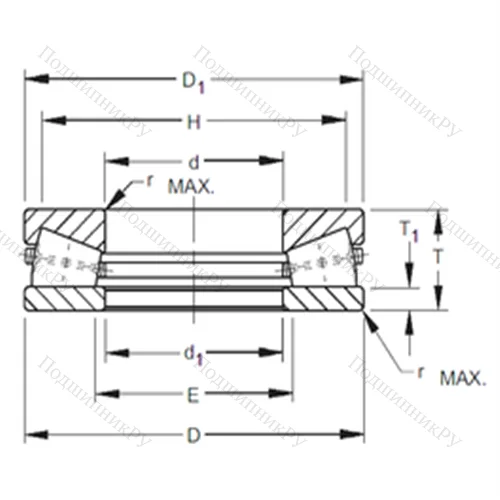 Подшипник роликовый упорный F-3094-C