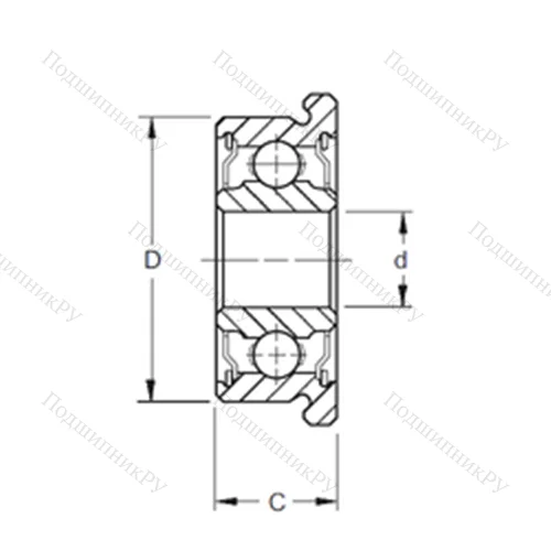 Подшипник шариковый радиальный SF 684-2RS