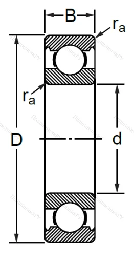Шариковый однорядный подшипники 76-208 (6208 C 3) в Барнауле