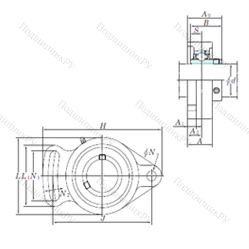 Подшипниковый узел шариковый радиальный UCFA 208-25 от производителя  KOYO