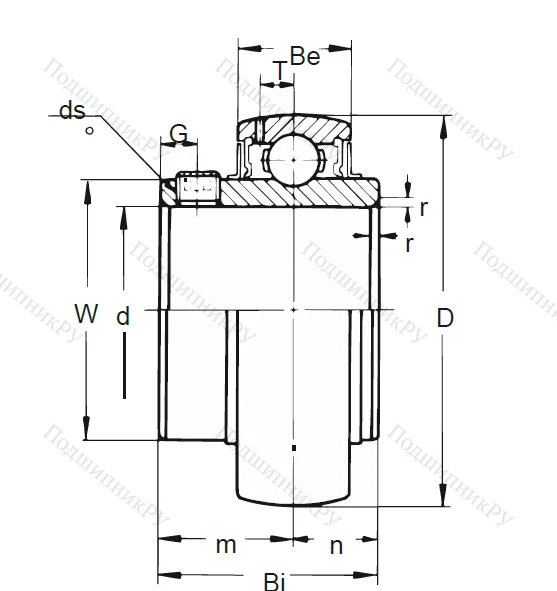 Корпусный подшипник UC 205-16 (ASAHI) в Барнауле