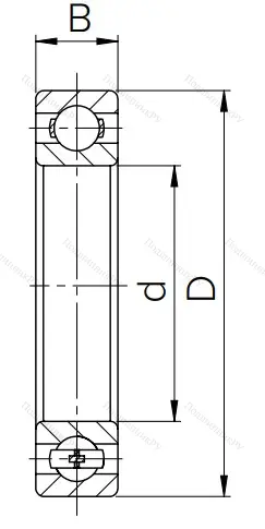 Шариковый однорядный подшипник 1000801 2RS (61801 2RS) в Барнауле