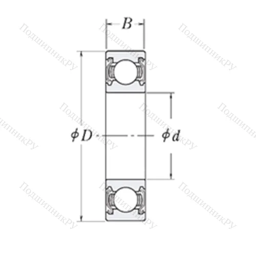 Подшипник шариковый радиальный LJ 1.3/4-2Z