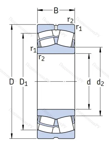 Сферический роликовый подшипник 24030 CC/W 33 от производителя  SKF