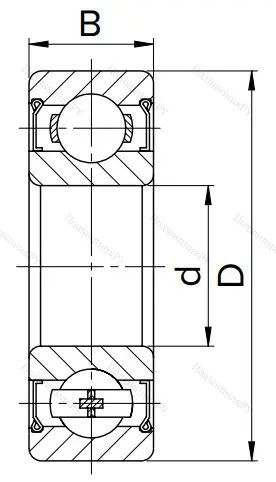 Шариковый однорядный подшипник 80101 (6001 ZZ) в Барнауле