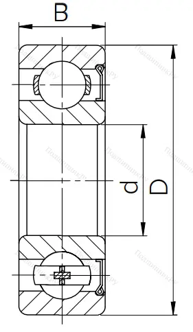 Шариковый однорядный подшипник 60312 (6312 Z) в Барнауле