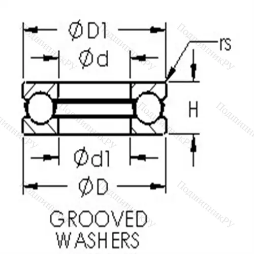 Подшипники шариковые упорные F 5-12M от производителя  AST