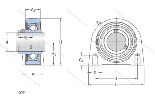 Подшипниковый узел SYF 25 TF в Барнауле