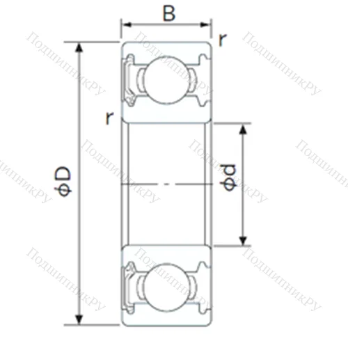 Подшипник шариковый радиальный R 18-RS от производителя  CYSD