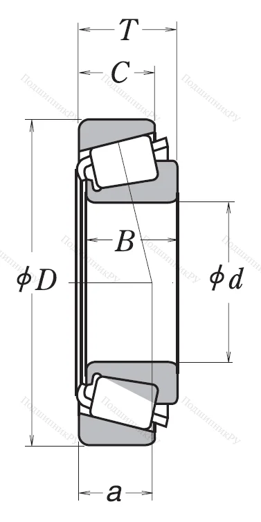Конический роликовый подшипник HR 30212 J