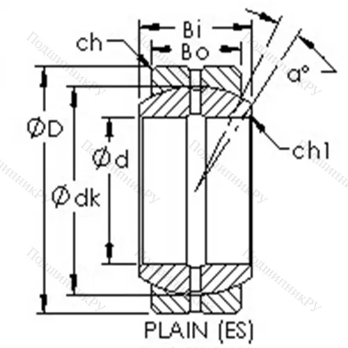 Подшипник скольжения сферический GEF 115ES от производителя  AST Подшипник скольжения сферический GEF 115ES от производителя  AST