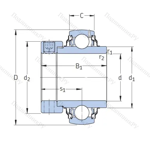 Корпусный подшипник YEL 208-2RF/VL 065 в Барнауле Корпусный подшипник YEL 208-2RF/VL 065 в Барнауле