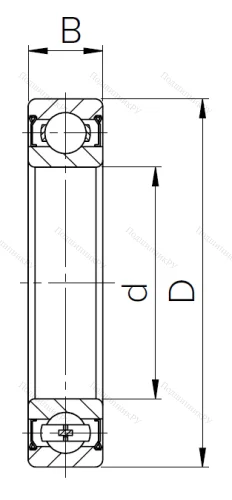 Шариковый однорядный подшипник 80104 (6004 ZZ) в Барнауле