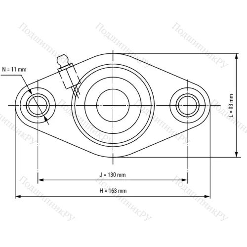 Подшипниковый узел WP-SSBFL 207 - Вал: 35 мм