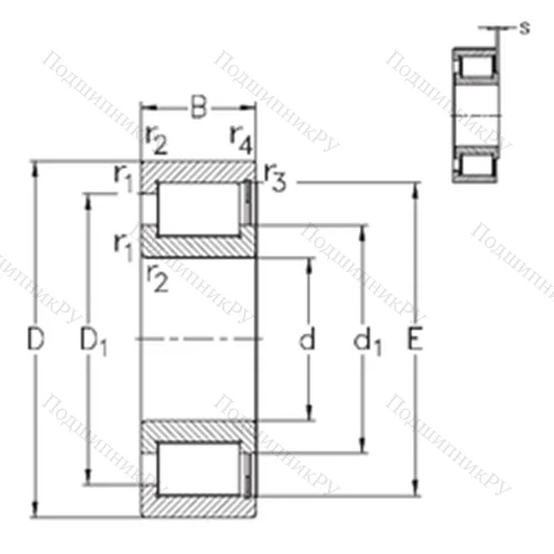 Подшипник роликовый радиальный NCF 3004-V от производителя  NKE