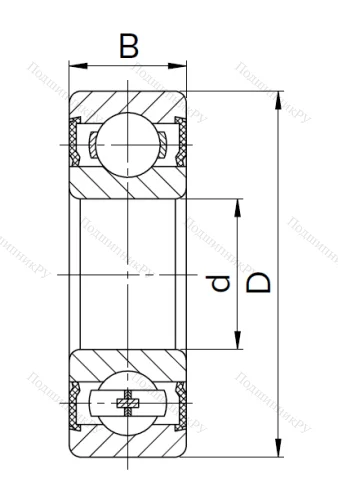 Миниатюрный шариковый подшипник 180025 T (625 2RST) в Барнауле