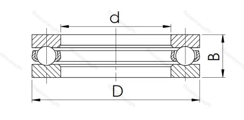 Упорный шариковый подшипник 8101 (51101) в Барнауле Упорный шариковый подшипник 8101 (51101) в Барнауле