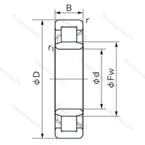 Подшипник роликовый радиальный NU 2226