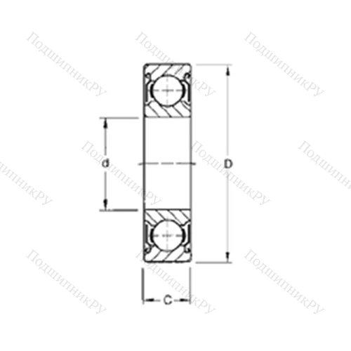 Подшипник шариковый радиальный 1623-ZZ от производителя  CYSD