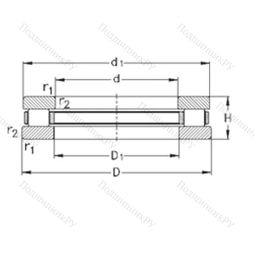 Подшипник роликовый упорный 81128-TVPB