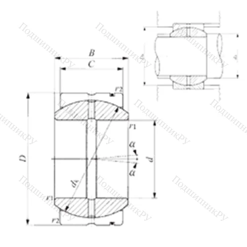 Подшипник скольжения сферический SB 355530 от производителя  IKO