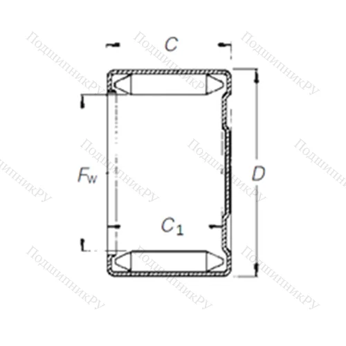 Подшипник игольчатый радиальный DLF 50 20