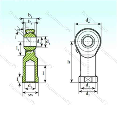 Подшипник шариковый радиальный самоцентрирующийся TSF 06 BB-O