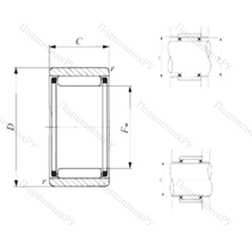 Подшипник игольчатый радиальный RNAF 456220