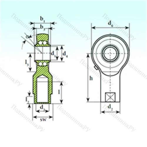Подшипник шариковый радиальный самоцентрирующийся TSF 15 BB-E