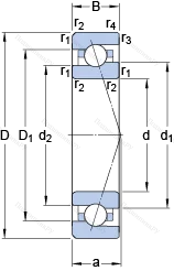 Подшипник 7020 ACE/HCP 4A в Барнауле