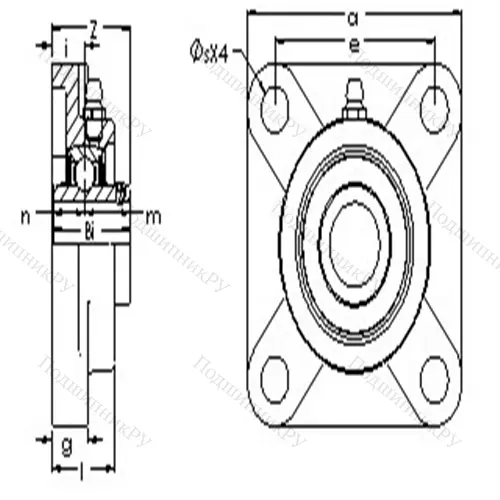 Подшипниковый узел, дюймовая серия UCF 205-16E от производителя  AST