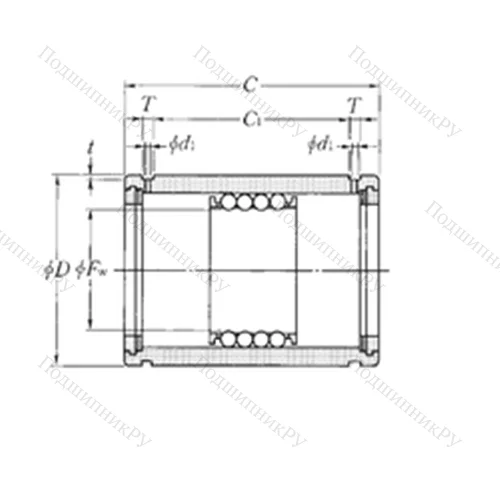 Подшипник шариковый линейный KD 203245 от производителя  NTN