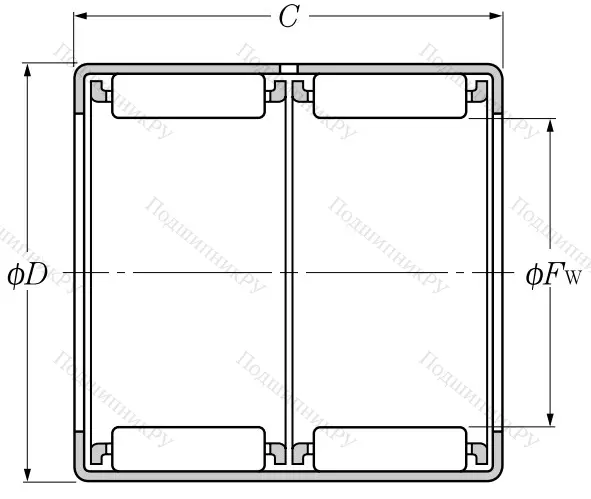 Игольчатый подшипник HK 2030 ZW