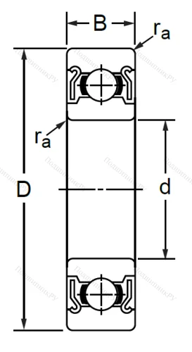 Однорядный шариковый подшипник SS 6812 ZZ (1000812 ZZ Ю ГОСТ) в Барнауле