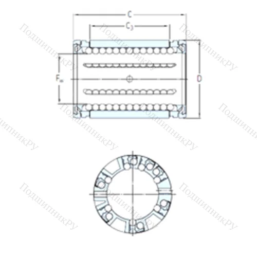 Подшипник шариковый линейный LBCR 60 A-2LS от производителя  SKF
